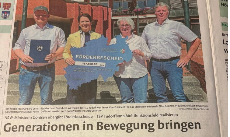 167.888 Euro Förderung für neues Multifunktionsfeld
